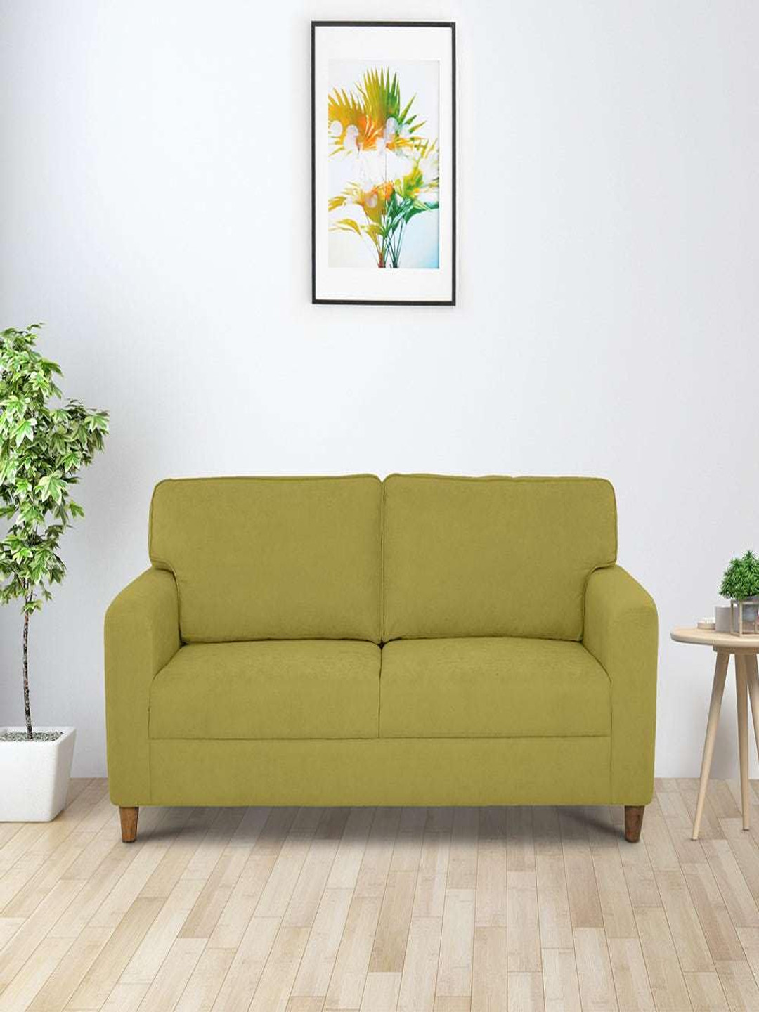 Duroflex Utopia Green 3 Seater Fabric Sofa In