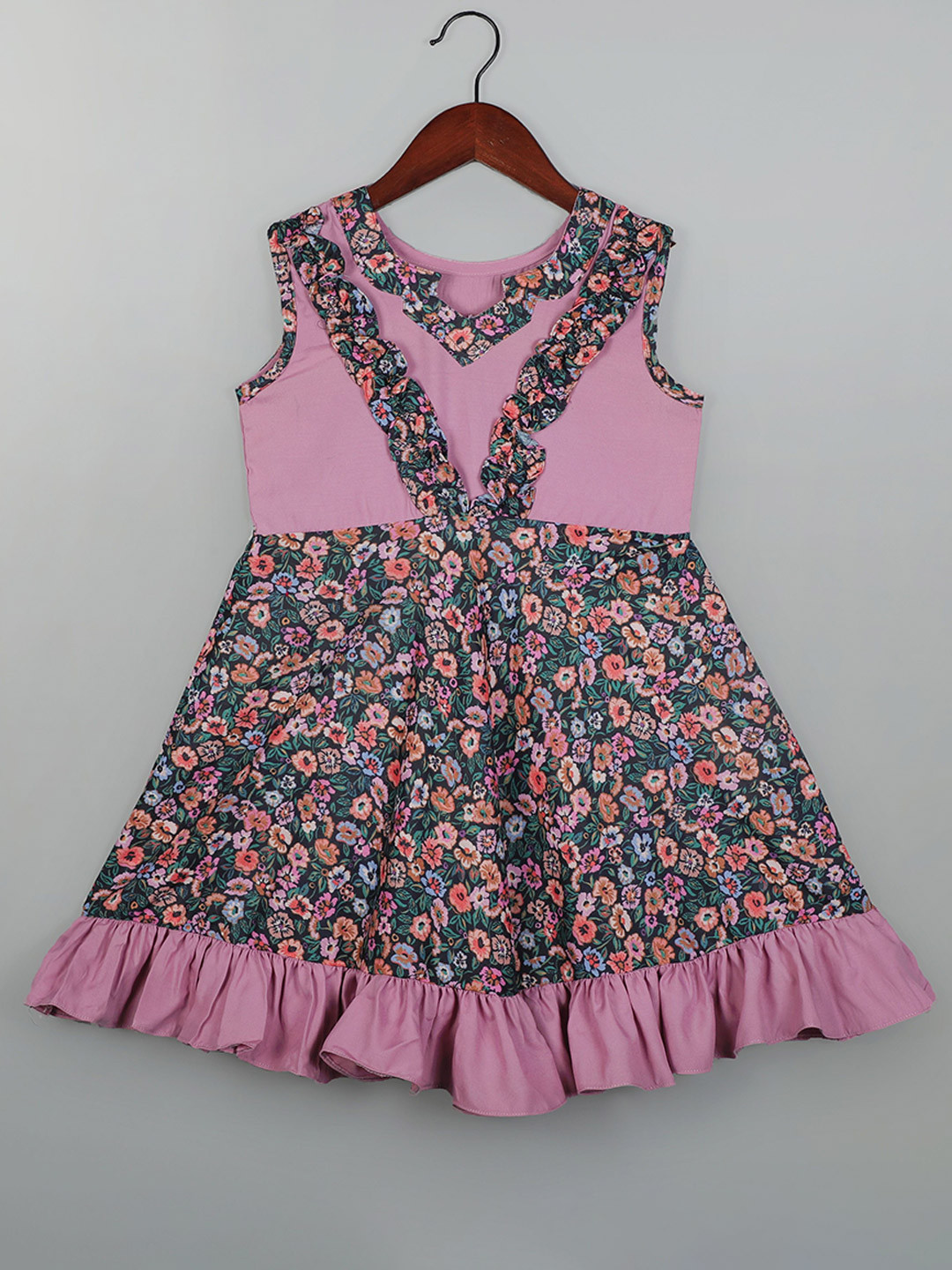 SHAHUDI DESIGNER Floral Print Fit & Flare Midi Dress