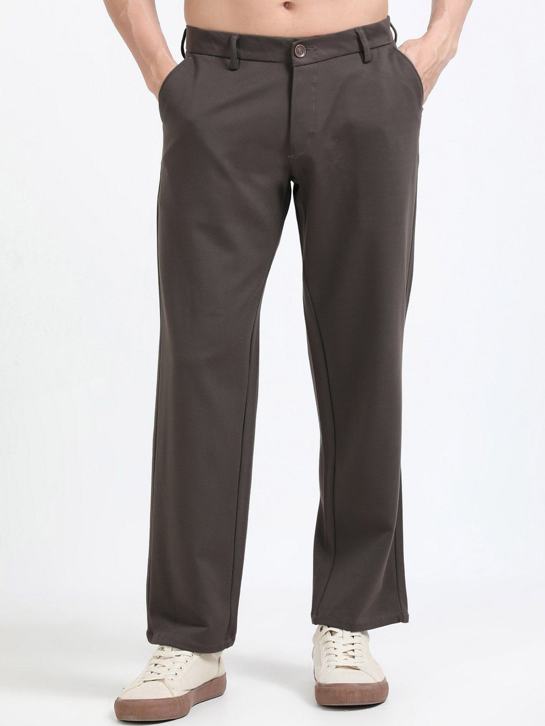THE BEETEL HOUSE Men Relaxed Tencil Leisure Regular Trousers