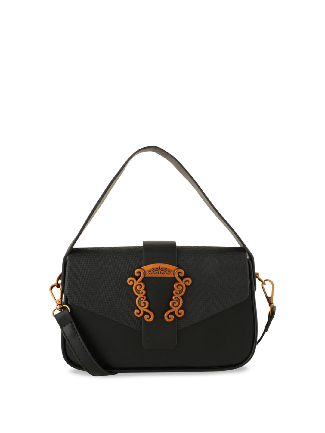 Flingo Checked PU Structured Handheld Bag with