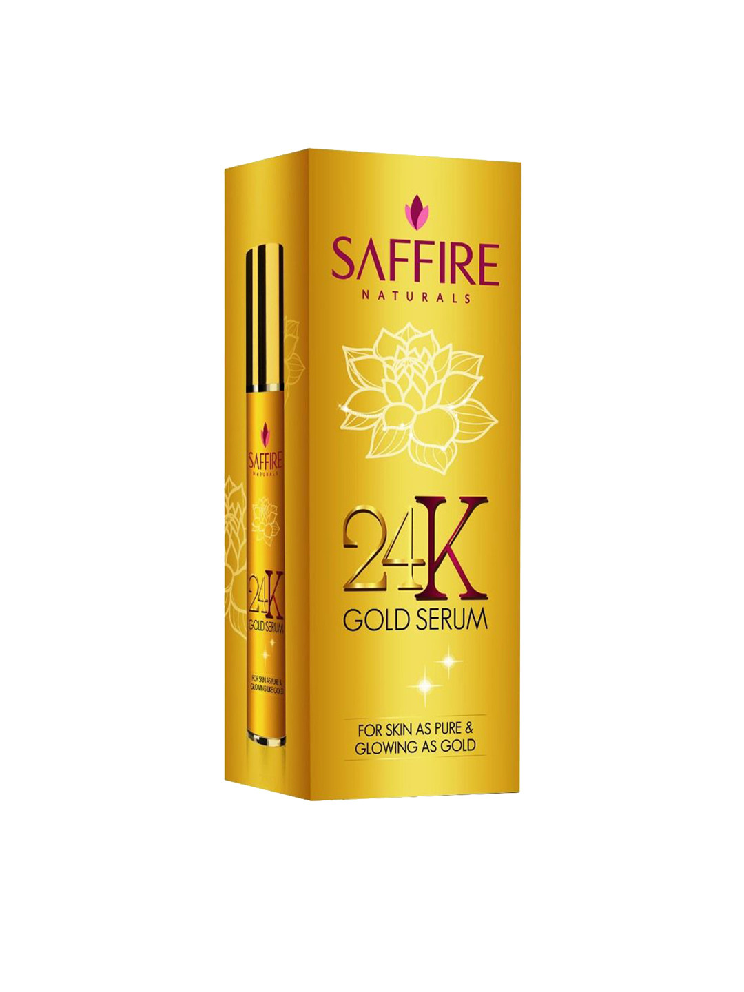 Saffire Naturals 24K Gold Serum For Skin Natural Glow- 10 ml