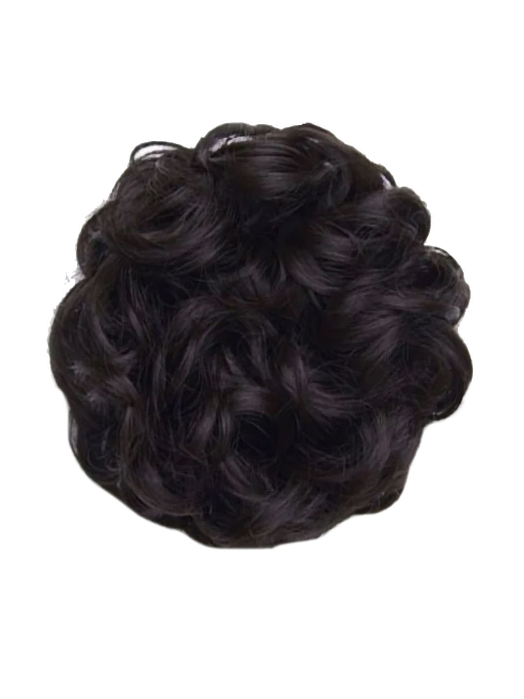 EL CABELL Halo Curly Bun Hair Extension Brown