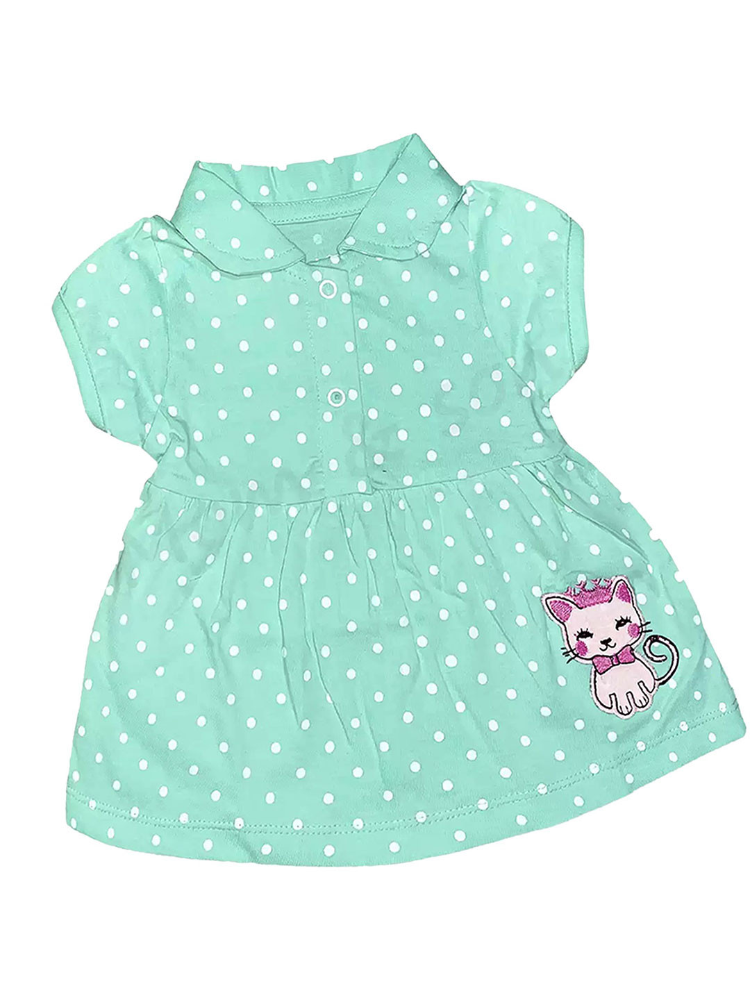 PARYAG Polka Dot Print Fit & Flare Dress