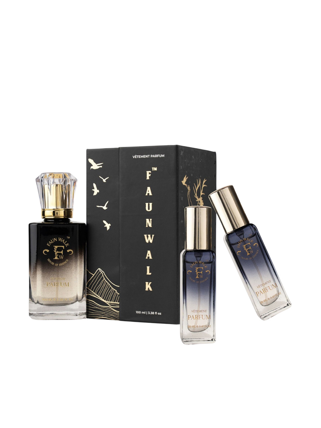 FAUNWALK Set Of 3 Stoic Long Lasting Eau De Parfum- 100 ml & 20 ml Each