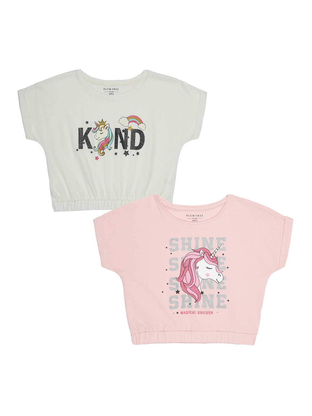 PLUM TREE Print Cotton Crop Top