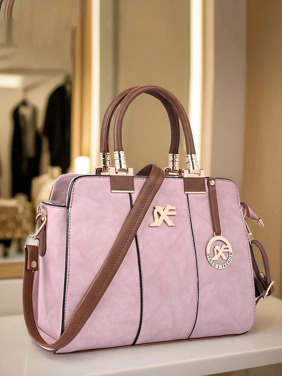 Speed X Fashion Structured Handheld Bag with Quilted