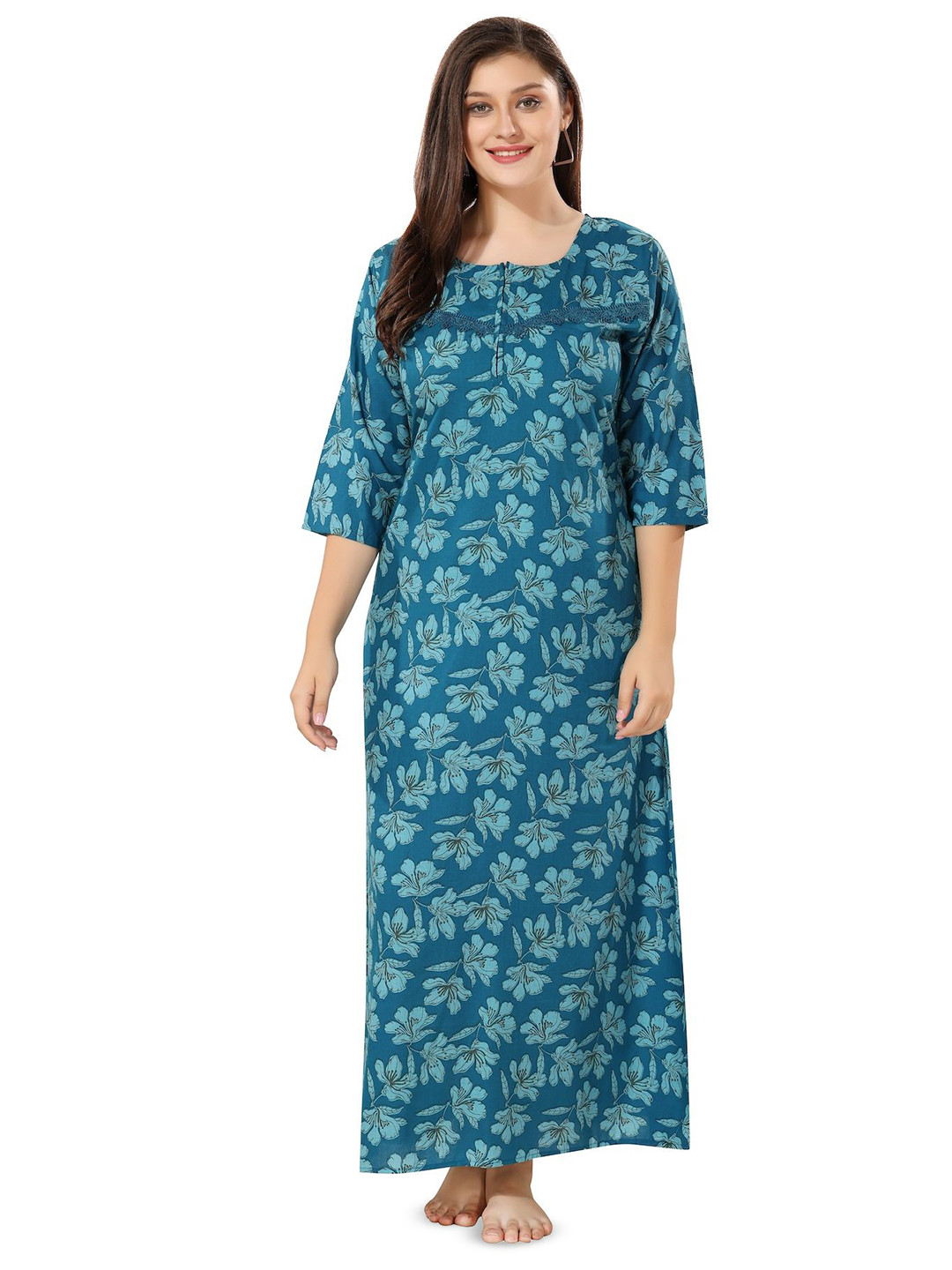 Piu Printed Maxi Nightdress