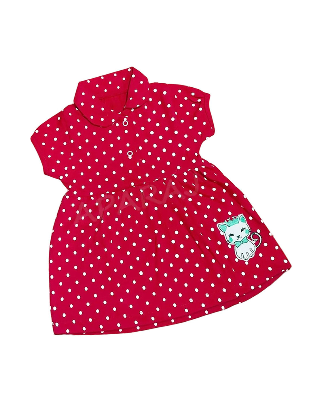 PARYAG Polka Dot Print Fit & Flare Dress