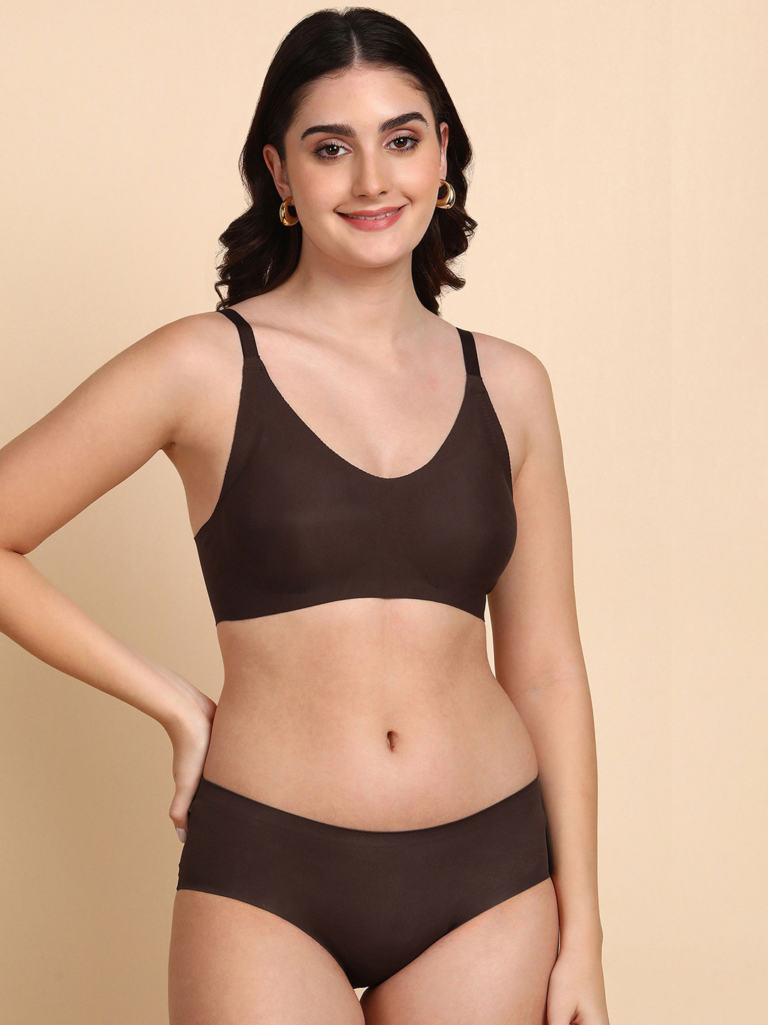 Dressberry Lightly Padded Bra Invisi-Fit and Brief Set