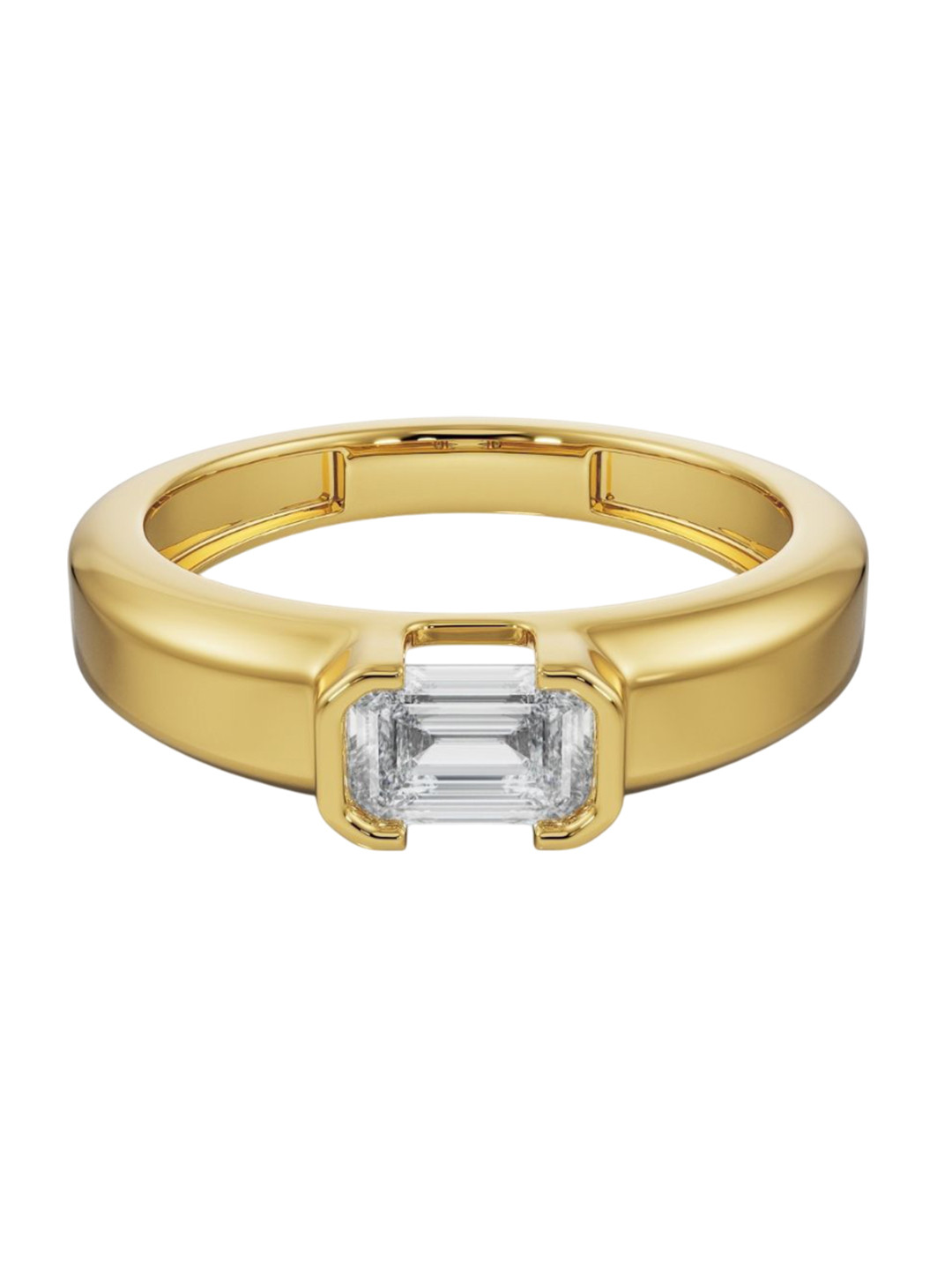 Emori Bold Emerald Men Lab Diamond in 14KT Gold Ring