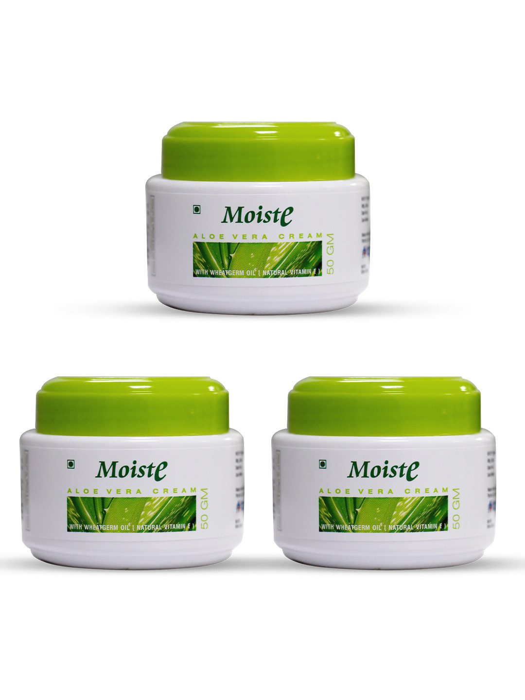 Moiste Set Of 3 Aloe Vera Moisturizer Cream - 50g Each