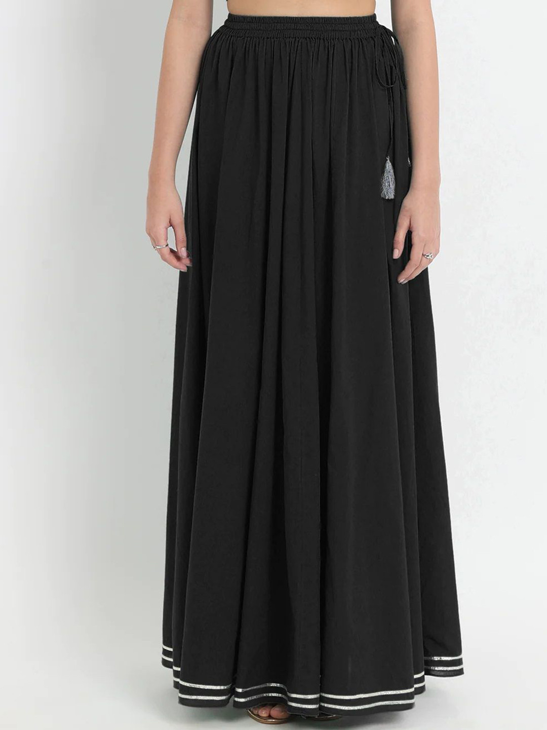 ATARAH Pure Cotton Flared Maxi Skirt