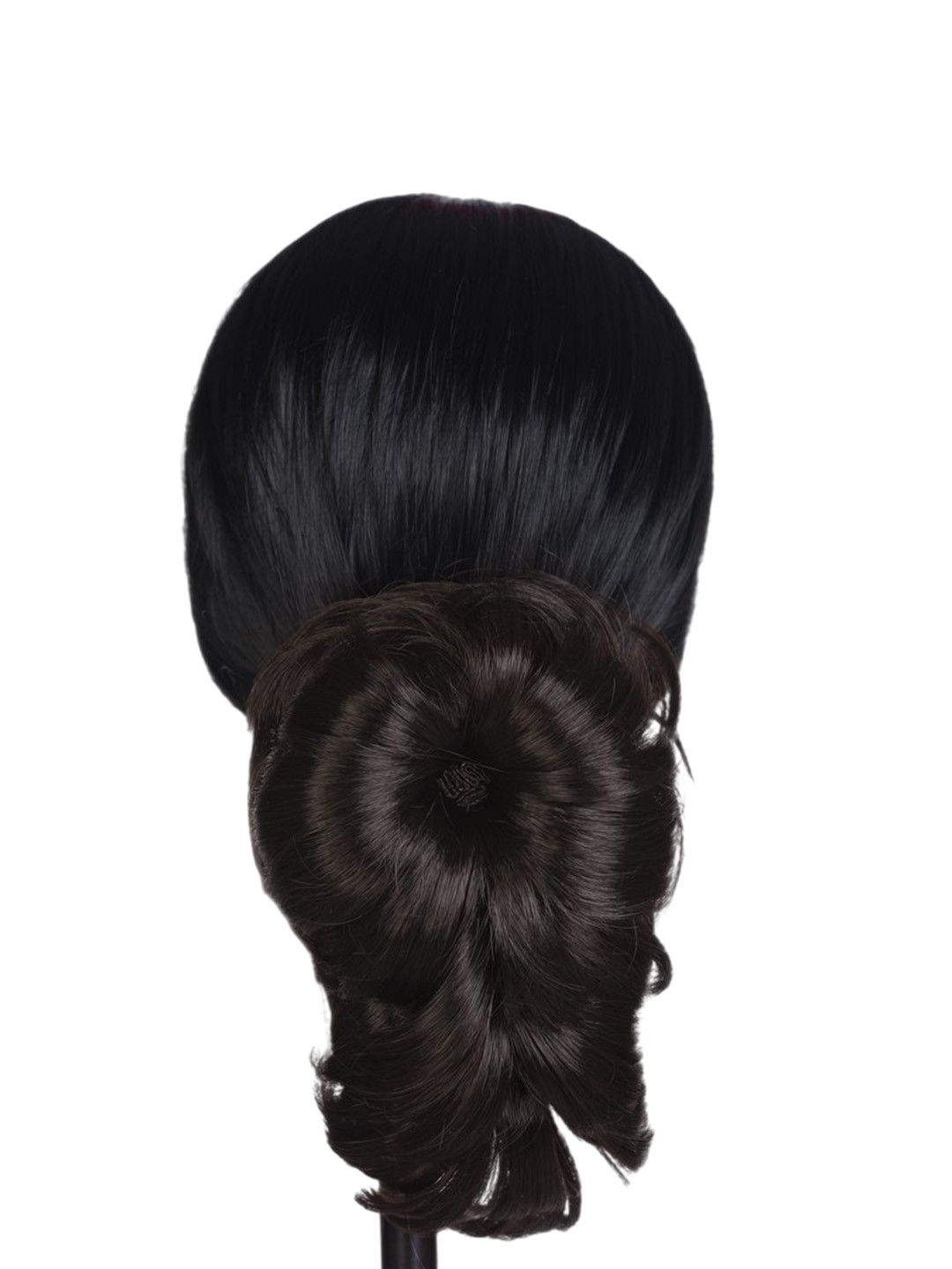 EL CABELL Clip In Straight Bun Hair Extension Brown