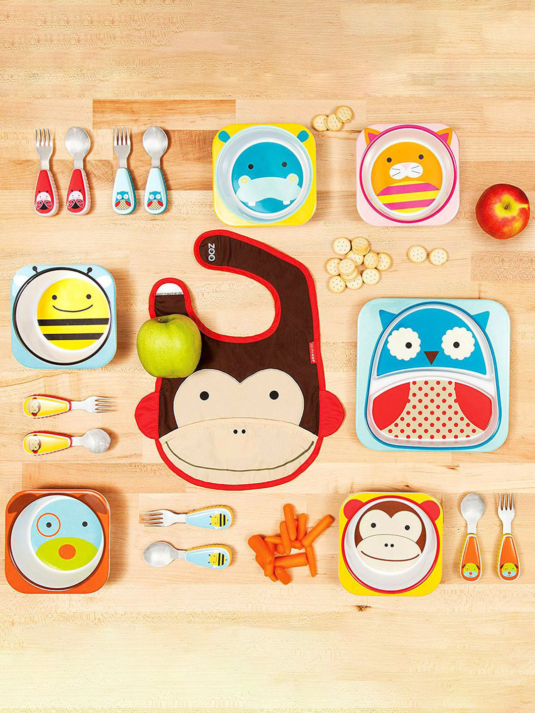 Skip Hop Yellow & Red Zoo Monkey Fork & Spoon  Utensils