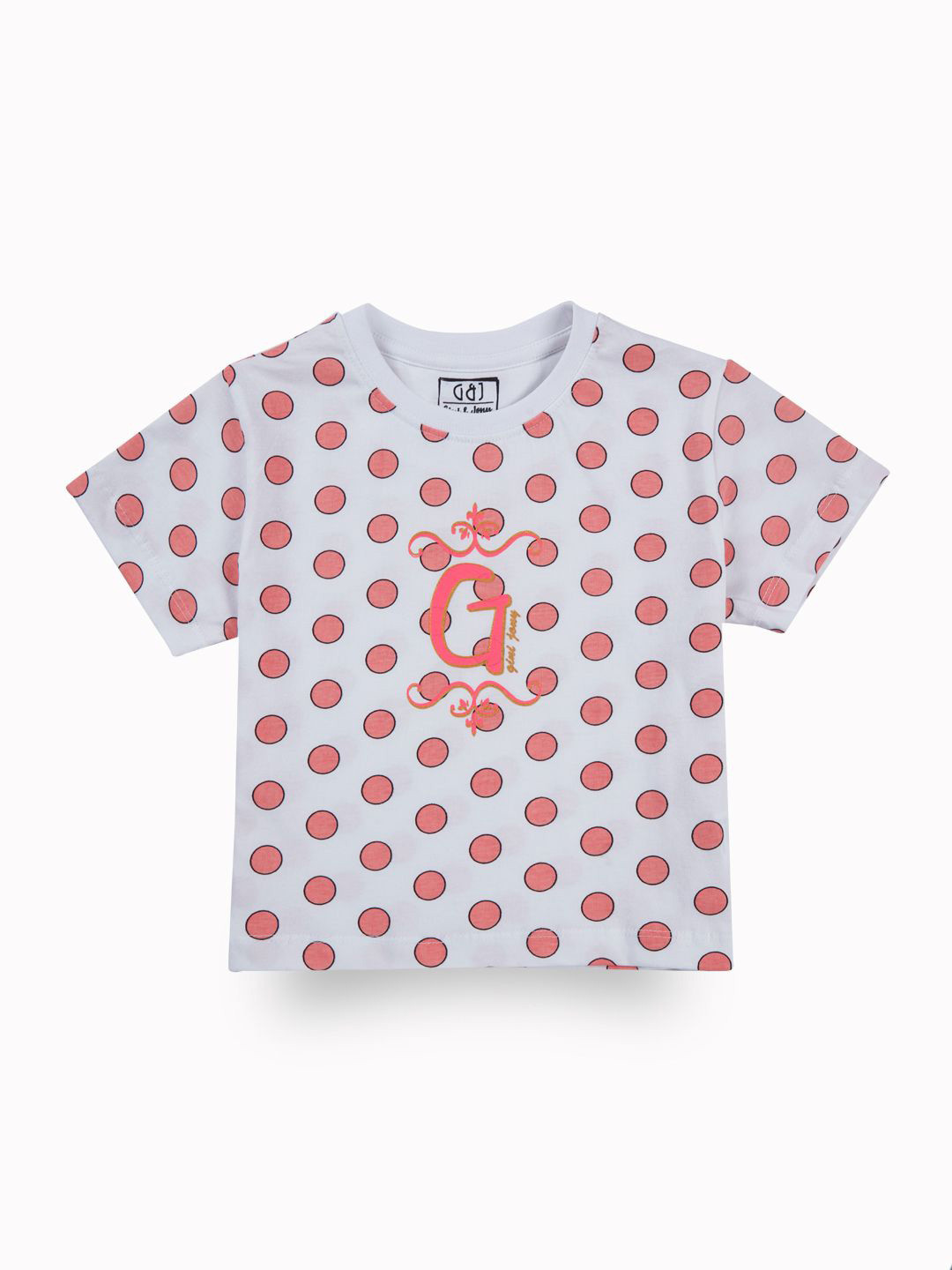 Gini and Jony Polka Dot Print Cotton Crop Top
