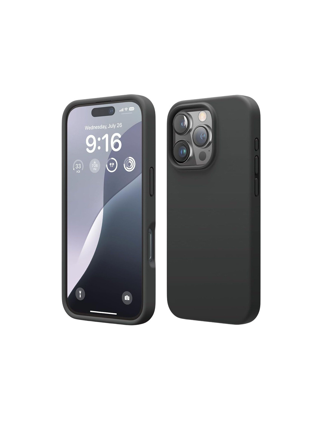 LIRAMARK Solid Printed iPhone 16 Pro Max Flip Case Mobile Accessories