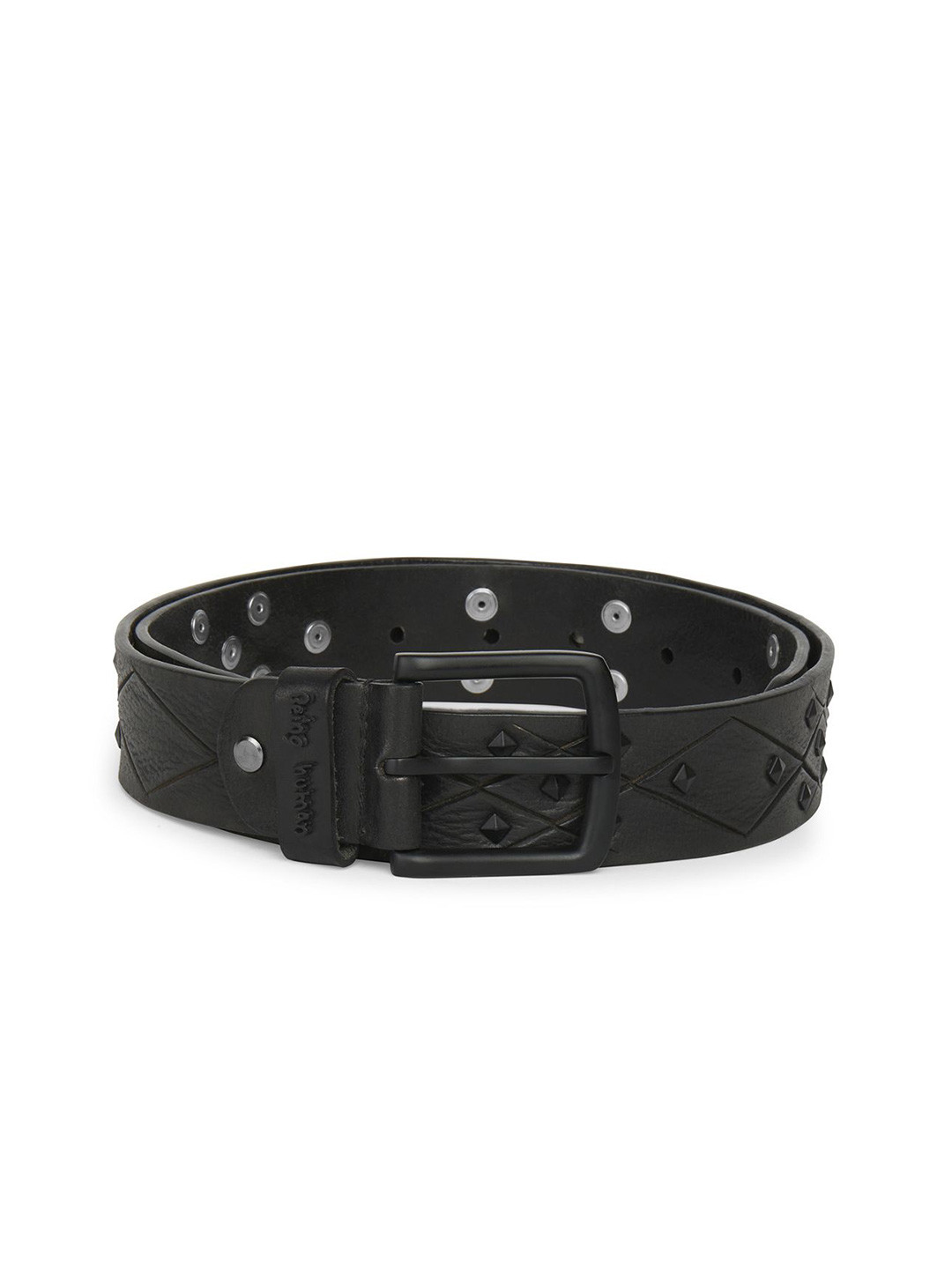 Being Human Men Printed Leather Belt