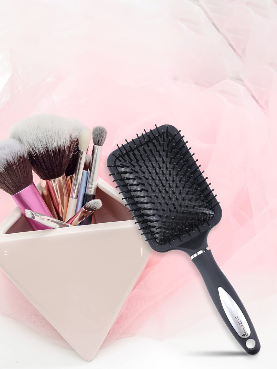 Omidazzle Premium Paddle Hair Brush - Black - MDHB00010