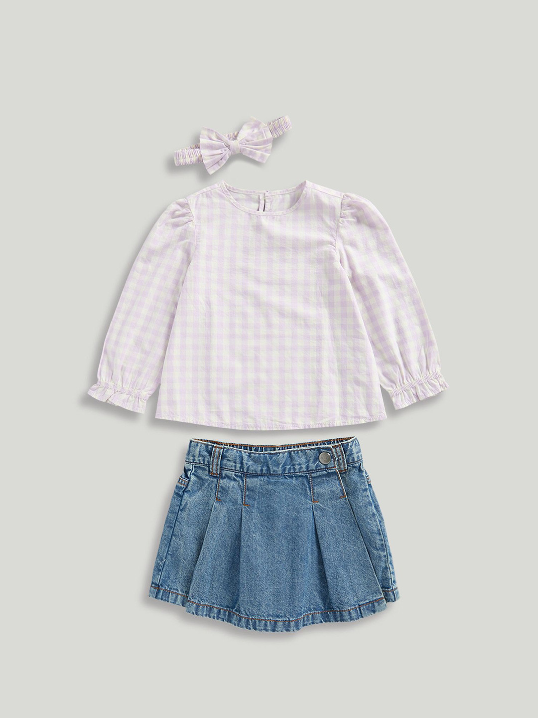 mothercare Girls 3-Piece Koala Meadow Pure Cotton Top With Skirt And Headband
