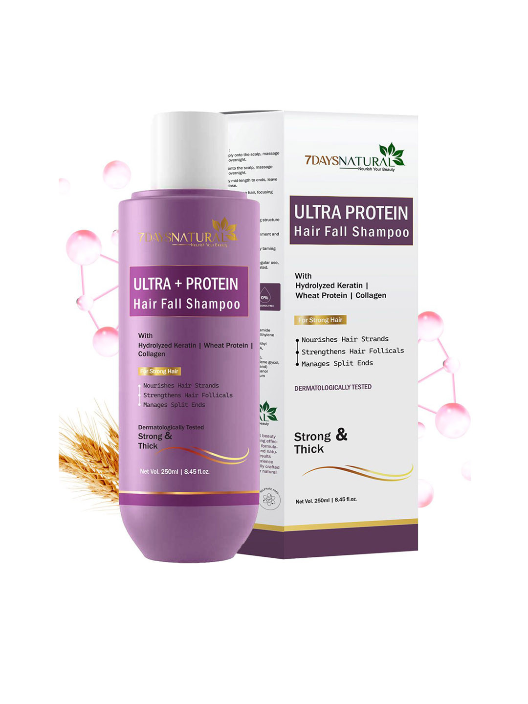 7DAYSNATURAL Natural Nourish Your Beauty Ultra Protein Hair Fall Shampoo - 250 ml