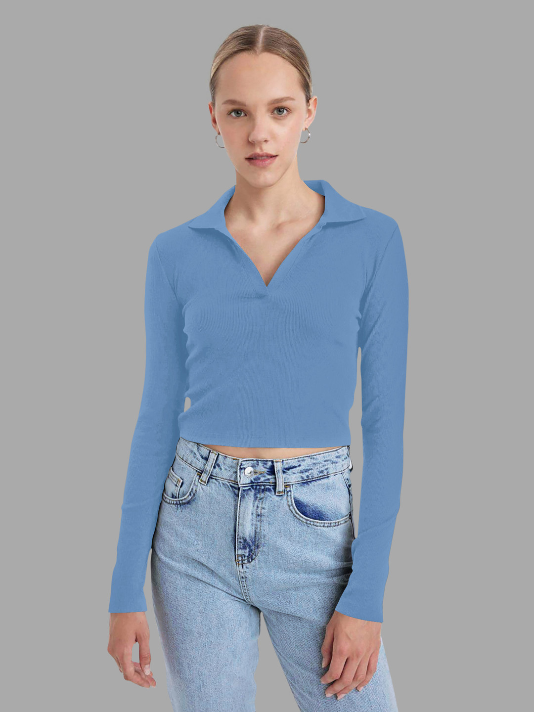 Dream Beauty Fashion Women Shirt Collar Long Sleeves Regular Top