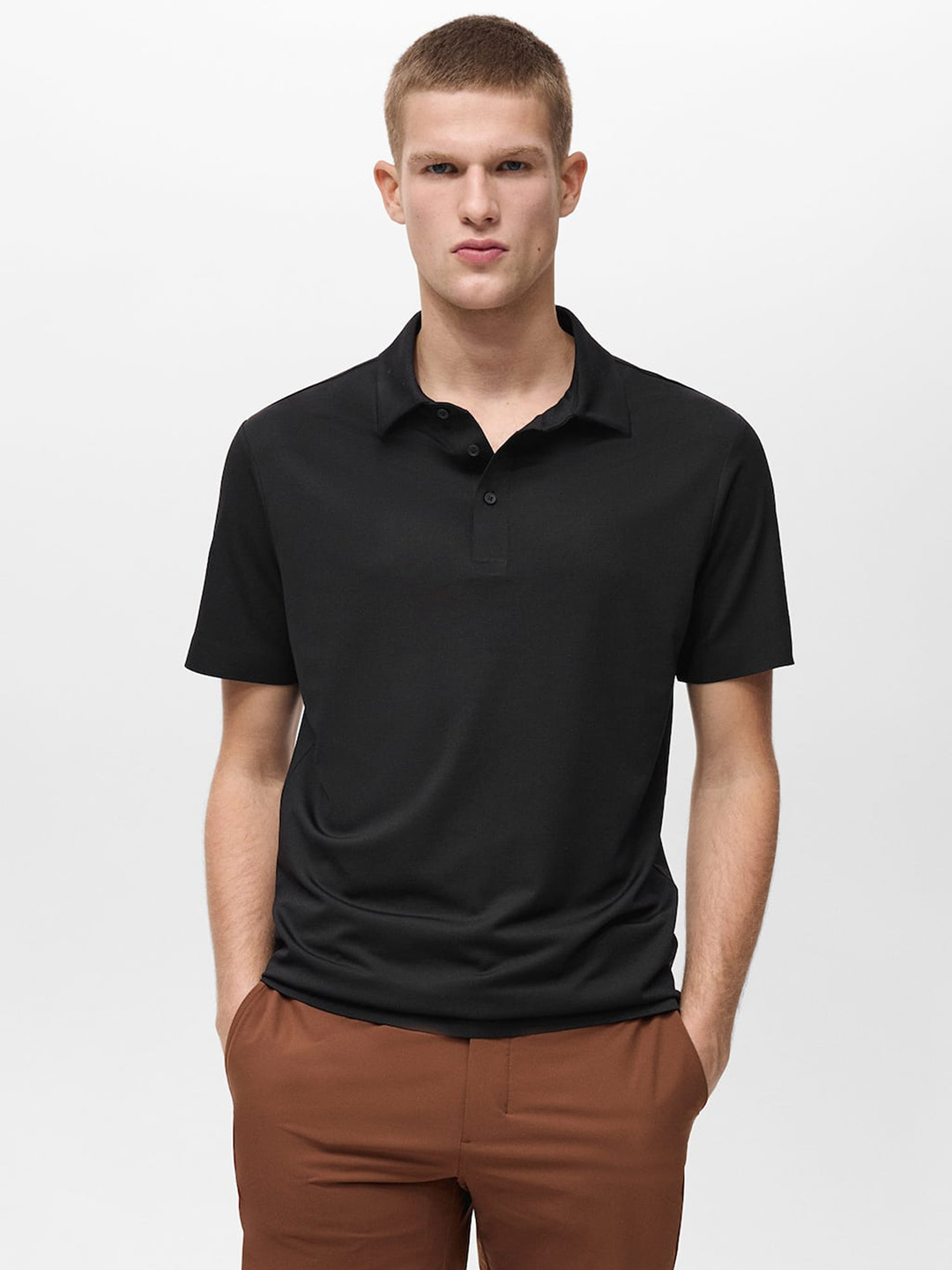 MANGO MAN Coolmax Polo Collar T-shirt
