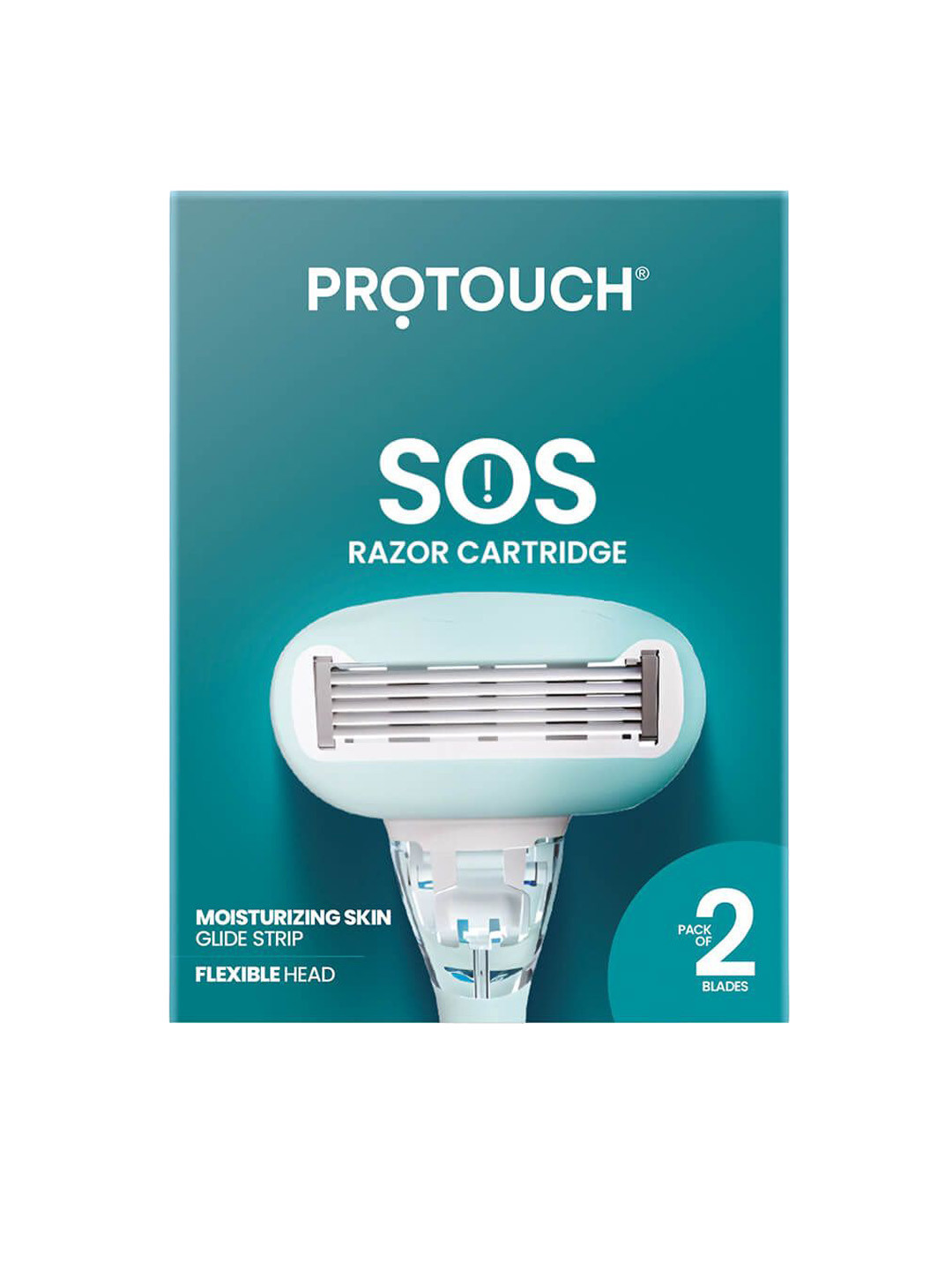 PROTOUCH SOS Painless & One Stroke Hair Removal Razor - 2 Blades