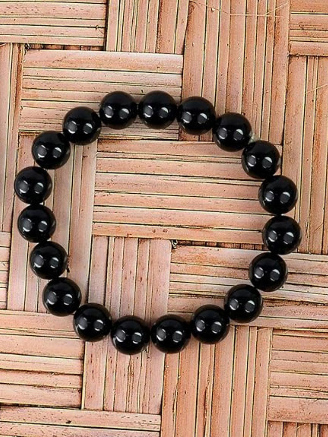 The Roadster Lifestyle Co Men Natural Onyx Crystal Stretchable Bracelet