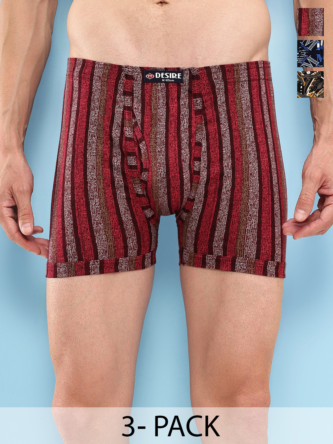 T.T. Pack Of 3 Assorted Trunks DES_PRNT_LNG_IE_PO3_NMD_95