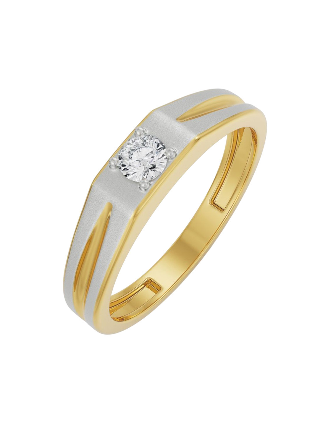 Emori Minimalisit Lab Diamond Band for Men in 18KT Gold