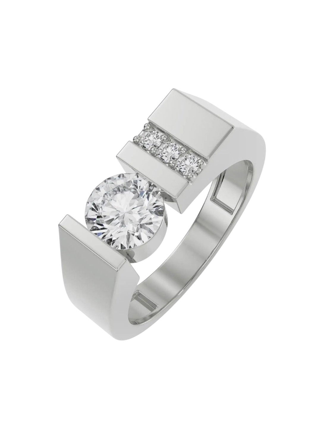 Emori Classic Round Solitaire Wedding Lab Diamond Band in 18KT Gold