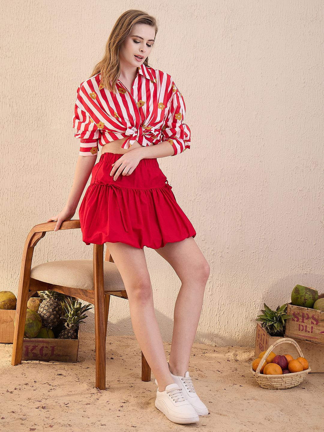 Uptownie Balloon Cotton Mini Skort