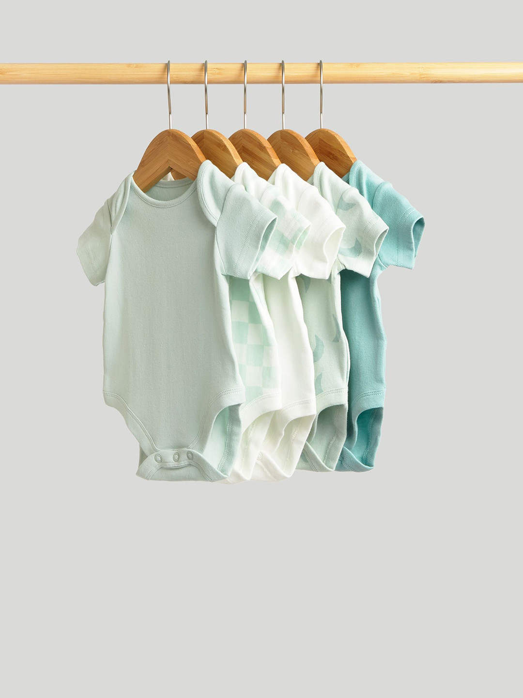 Mothercare Infant Boys Pack Of 5 Printed Pure Cotton Bodysuit