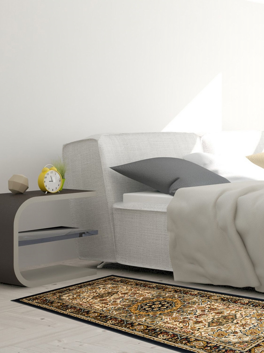 OBSESSIONS Blue & Yellow Rectangle Bed Runner