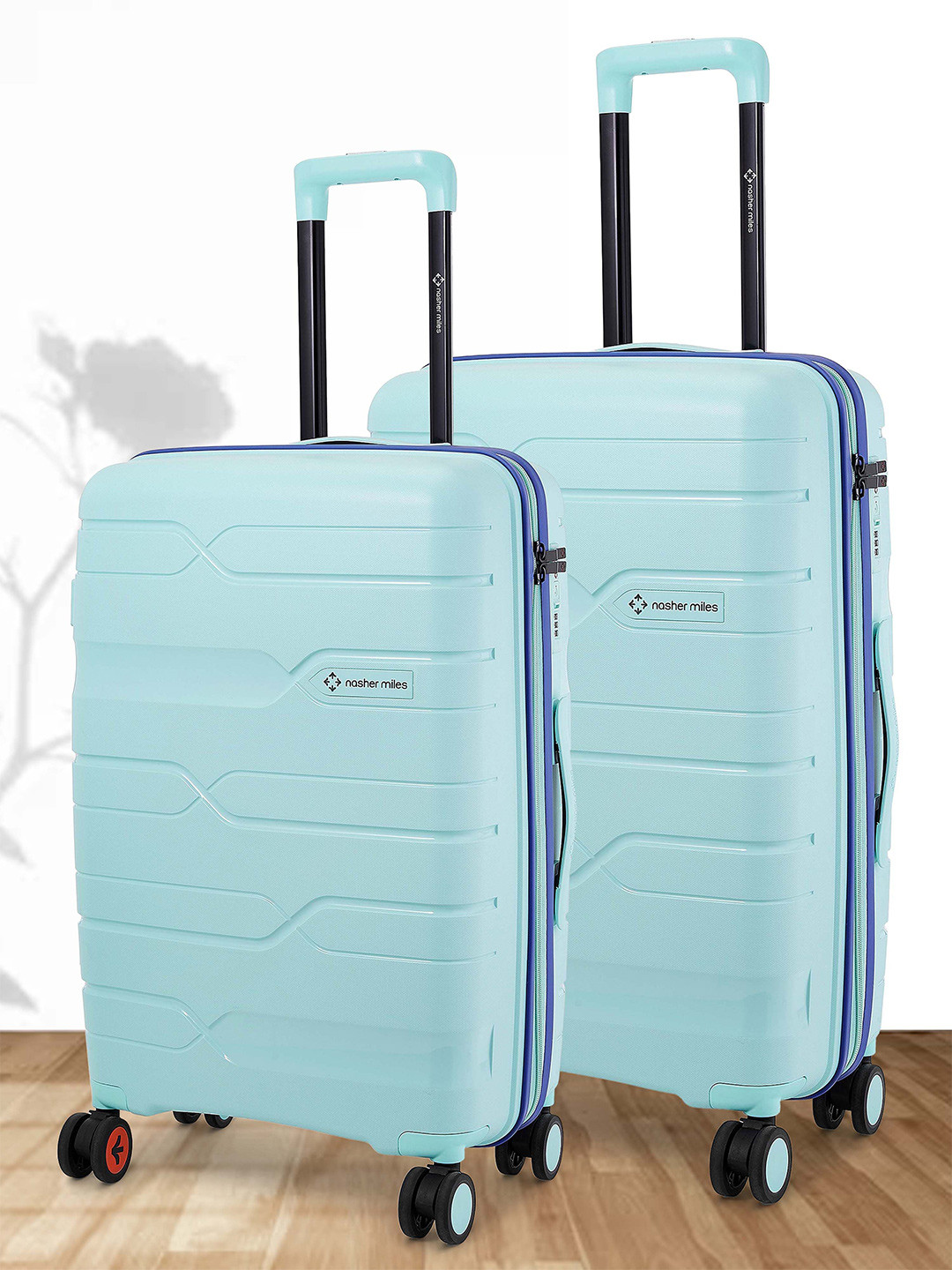Nasher Miles Set Of 2 Cannes  Polypropylene Trolley Bags