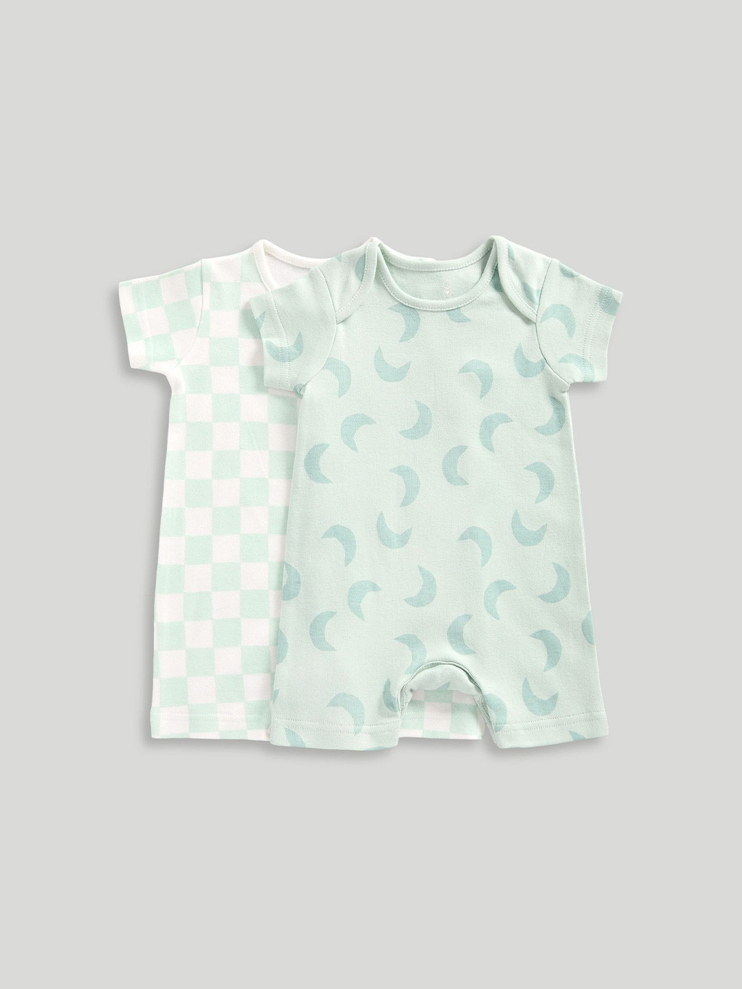 Mmothercare Boys Pack of 2 Printed Cotton Rompers