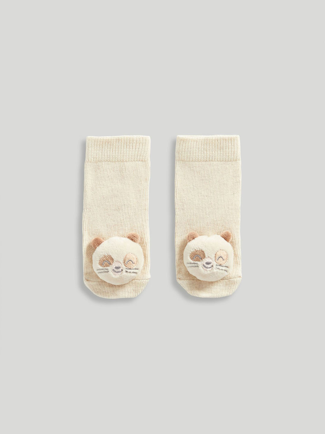 Mothercare Infants Meerkat Applique Rattle Detailed Ankle-Length Socks