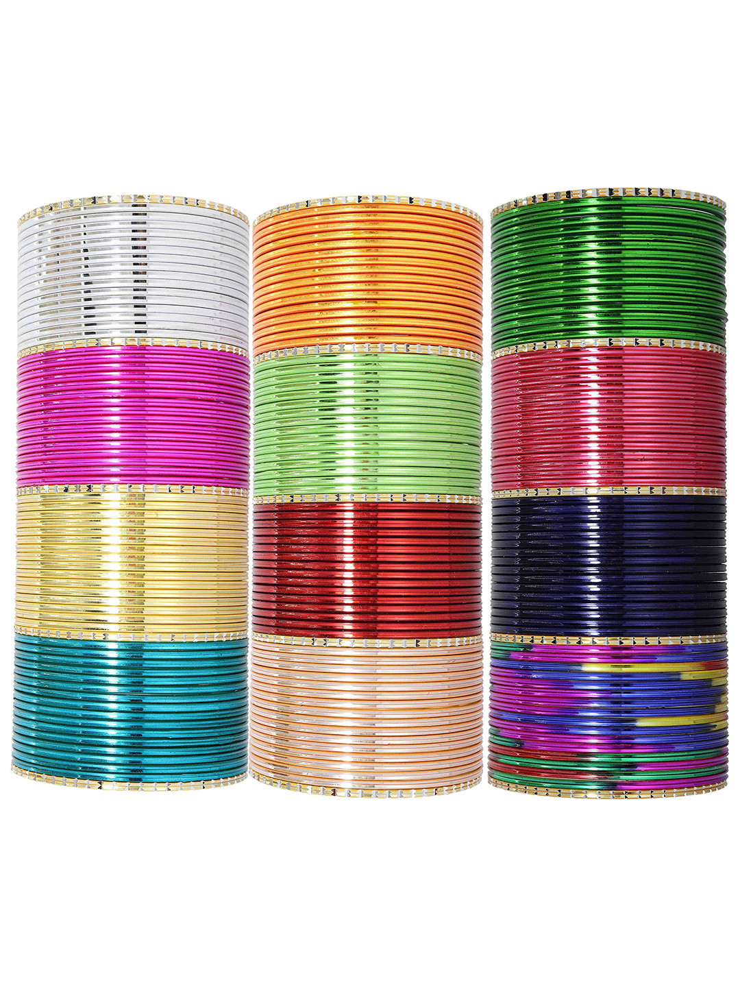 ZULKA Set Of 207 Metal Shining Bangles