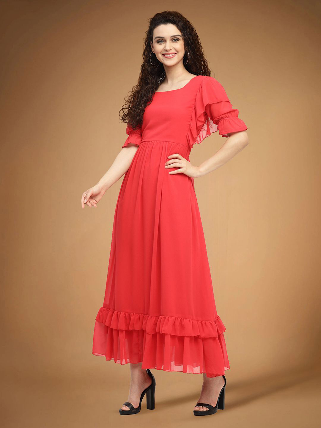 Moda Rapido Applique Fit & Flare Dress