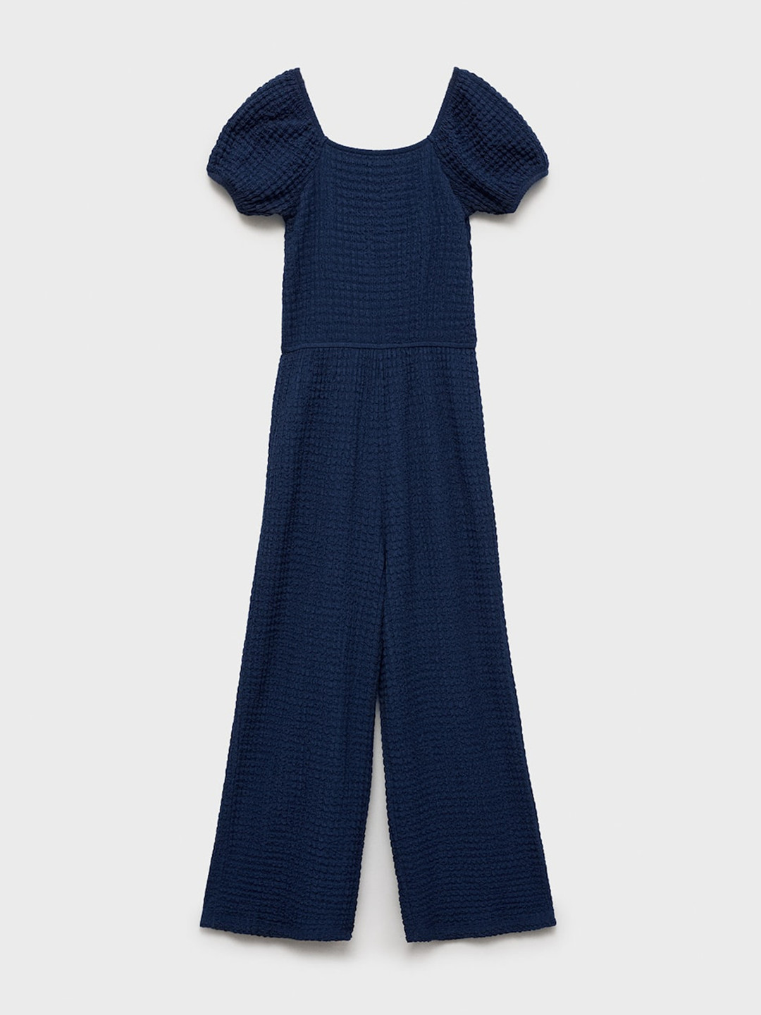 Mango Kids Girls Seersucker Basic Jumpsuit