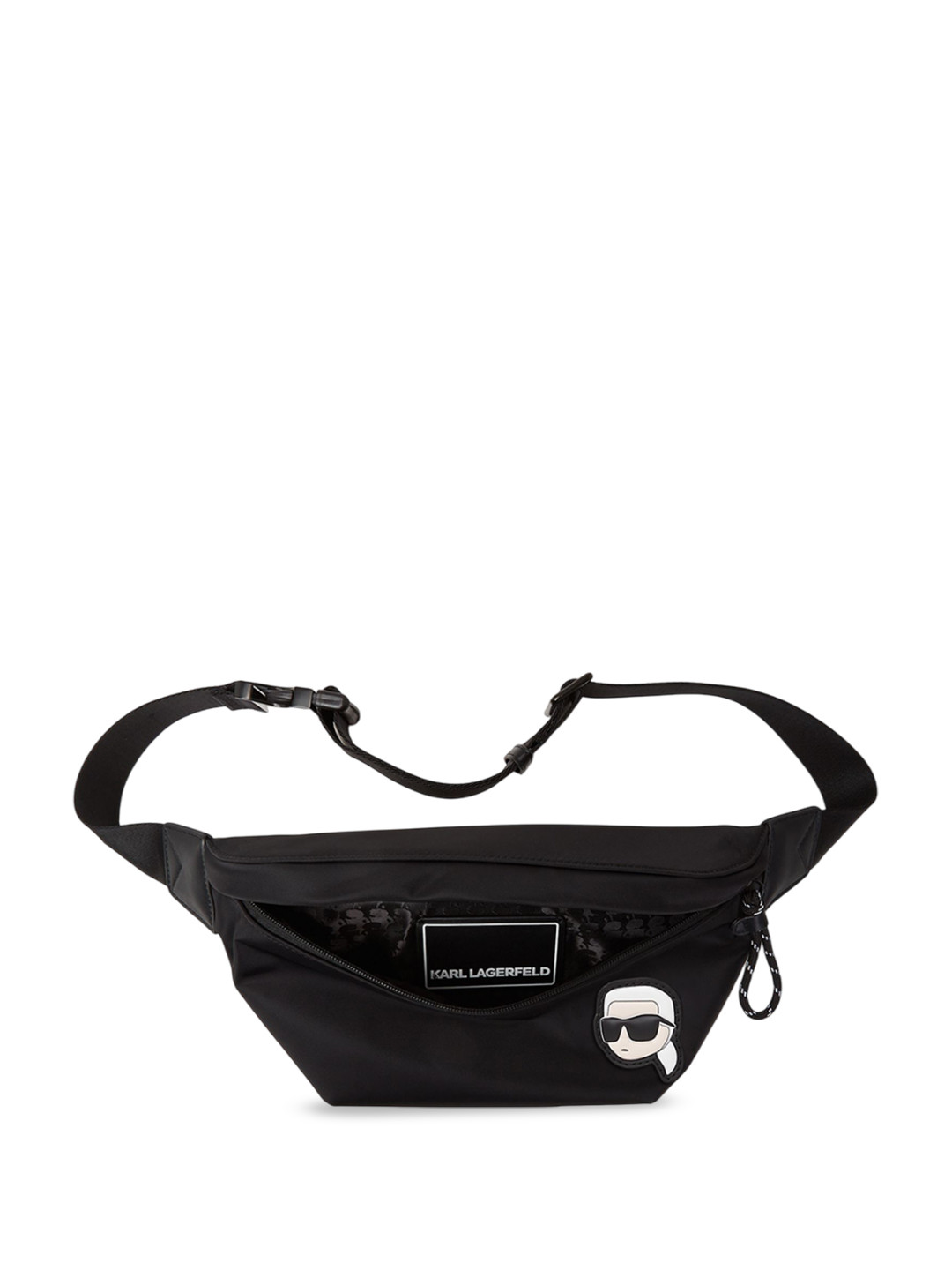 Karl Lagerfeld PU Structured Sling Bag with Tasselled