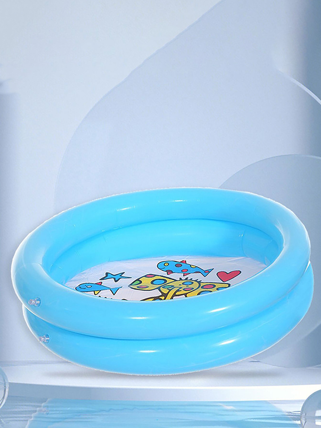 SYGA Blue & White Printed PVC Bath Tub