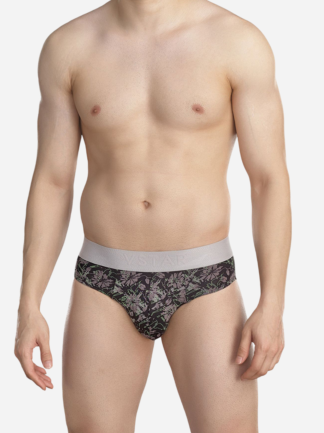 VStar Printed Anti Bacterial Hipster Briefs CB 08-JET_BLACK