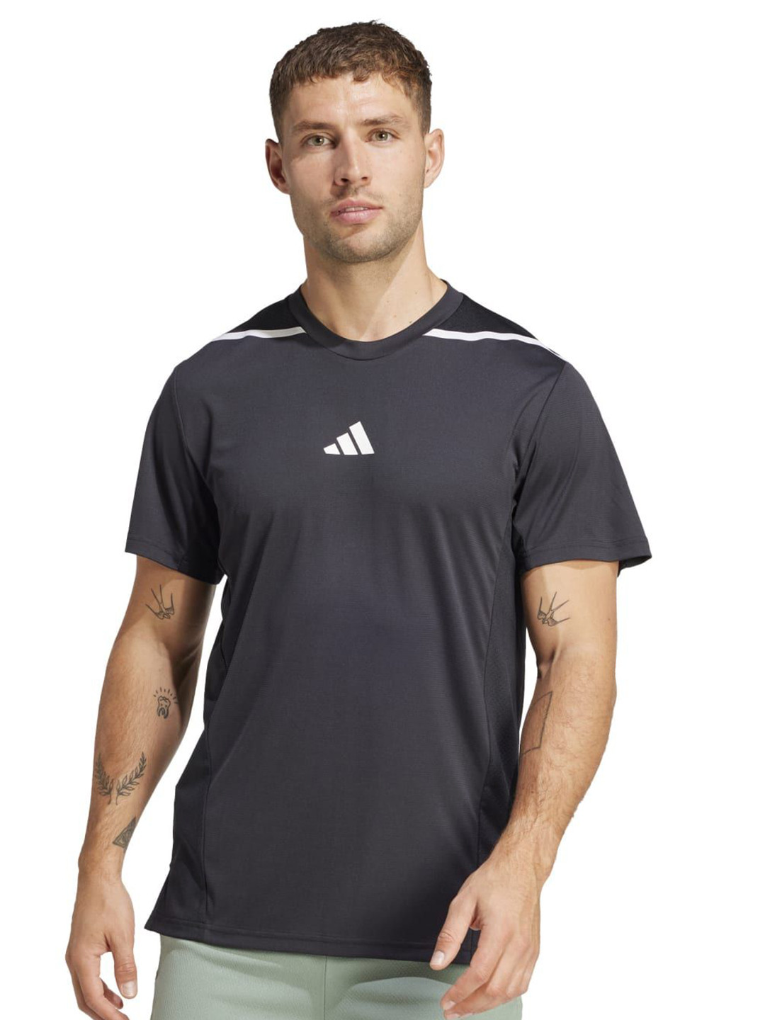 ADIDAS D4T PS Logo Printed Slim Fit T-shirt