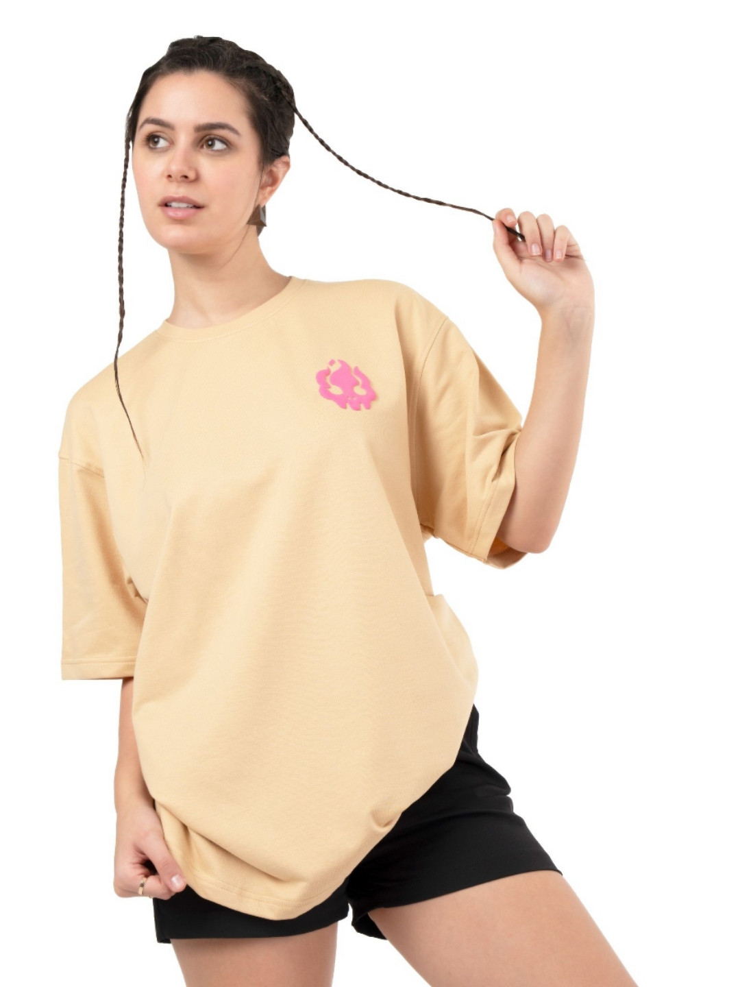 RHINO CULT Women Printed Extended Sleeves T-shirt