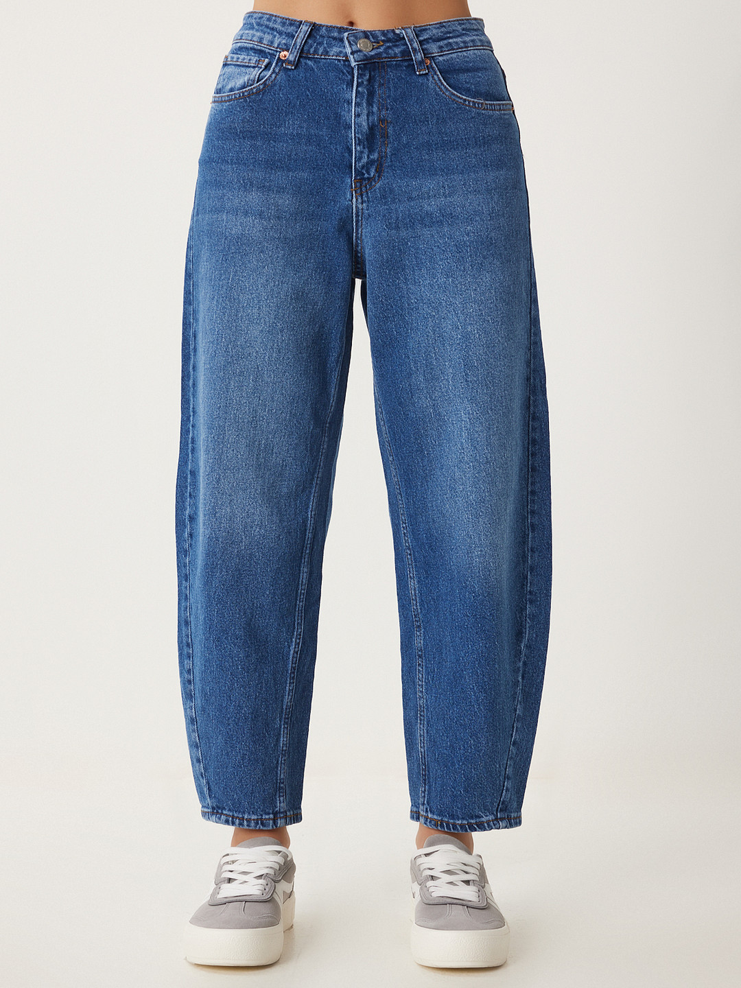 Happiness istanbul Women Mid-Rise Pure Cotton Light Fade Jeans