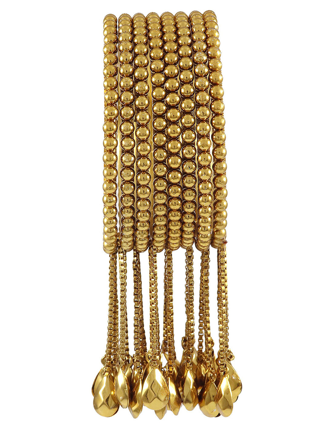 ZULKA Set Of 8 Metal Curved Shaped Bangles