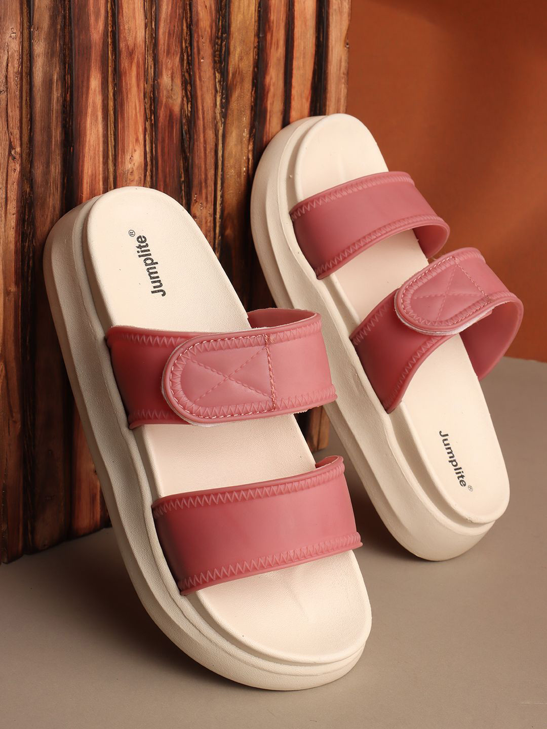 JUMPLITE Women Open Toe Flats