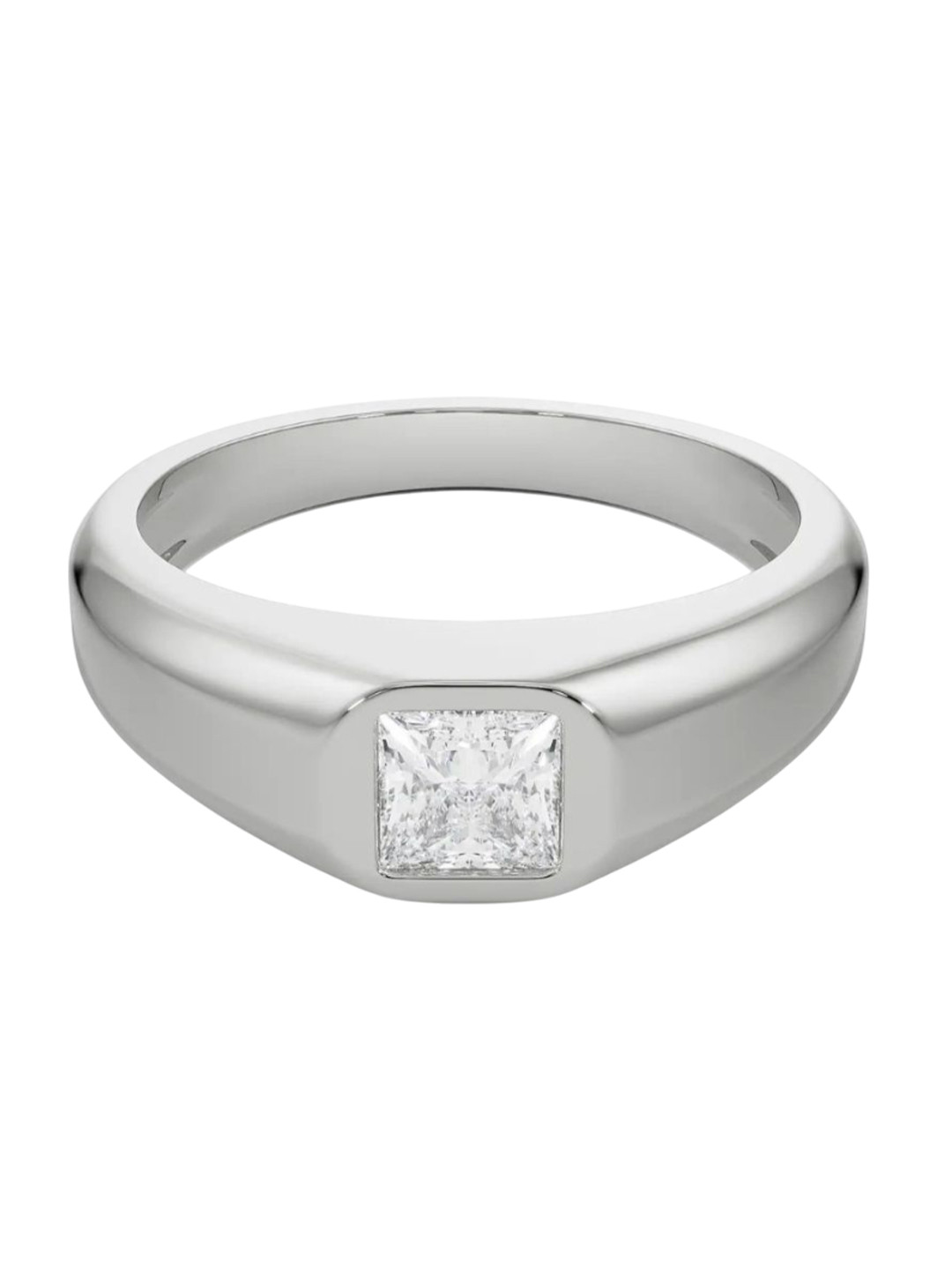 Emori William Princess Cut Men's Lab Diamond in 14KT Gold Ring