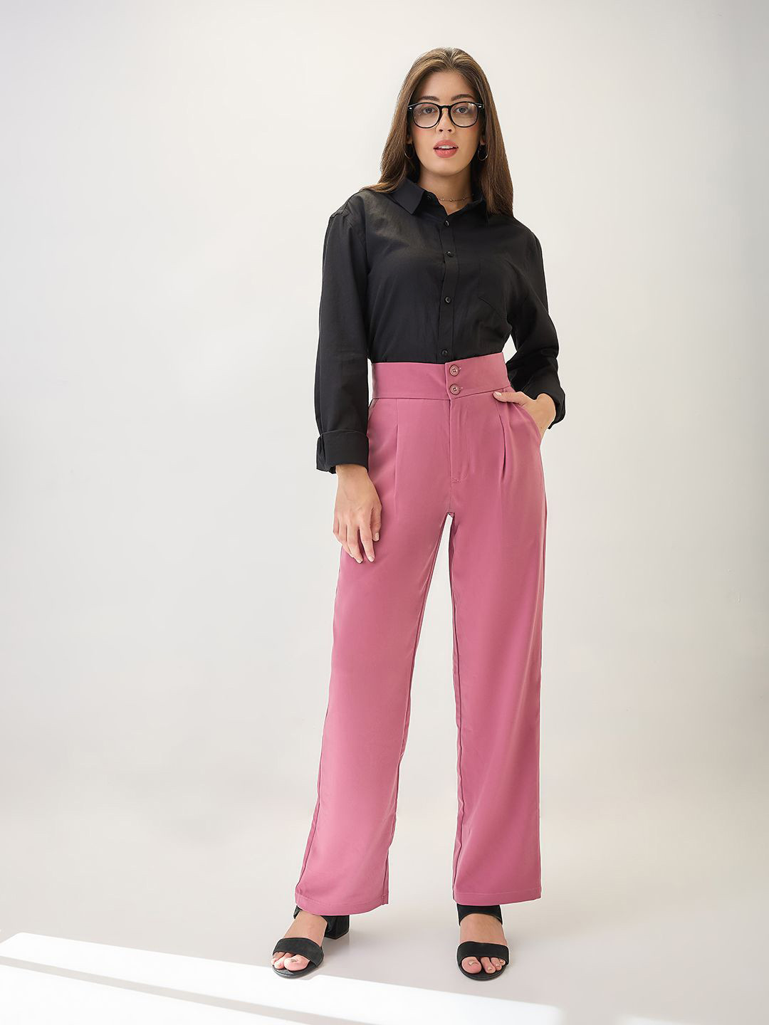 Globus Mid-Rise Pleated Formal Korean Pants